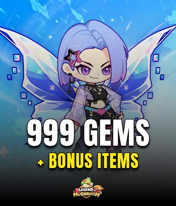 999 Gems + Bonus Items